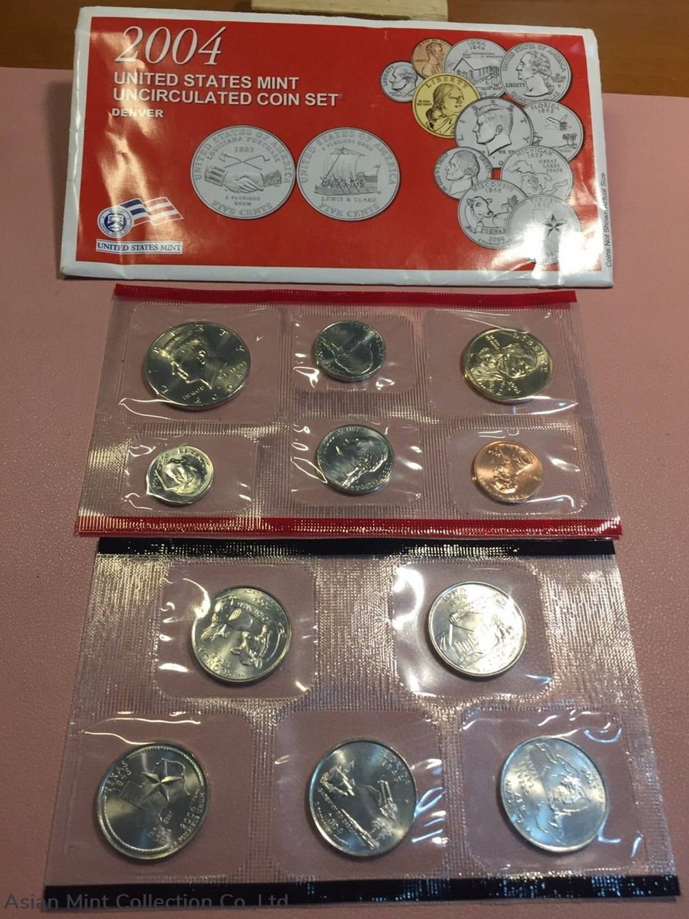 2004 - United States Mint Uncirculated Coin Set Denver Mint coins world 2004 united states mint uncirculated coin set denver mint