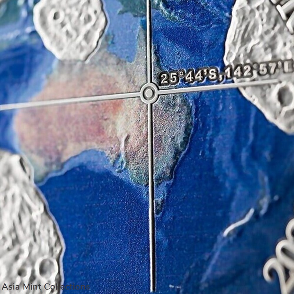 2022 - Tenham Meteorite Geography 50 g Antique finish Silver Coin CFA Cameroon 5 coins ingots bullion 2022 tenham meteorite geography 50 g antique finish silver coin cfa cameroon