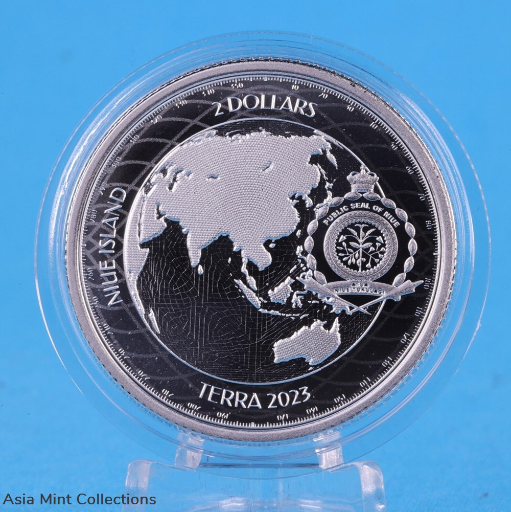 2023 - Terra 1oz Silver Coin 9999 Niue $2 *ST/BU* 5 coins ingots bullion 2023 terra 1oz silver coin 9999 niue 2 st bu