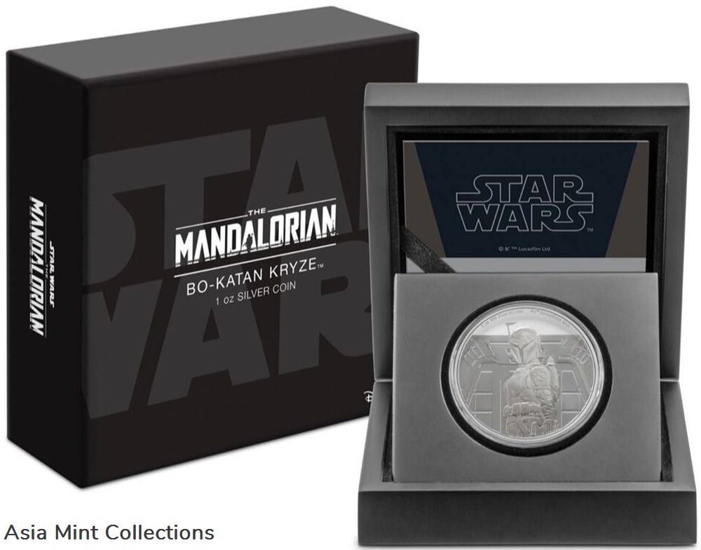 2022 - 1 OZ Silver Proof Coin - Star Wars Mandalorian Bo-Katan Kryze 4 coins ingots bullion 2022 1 oz silver proof coin star wars mandalorian bo katan kryze
