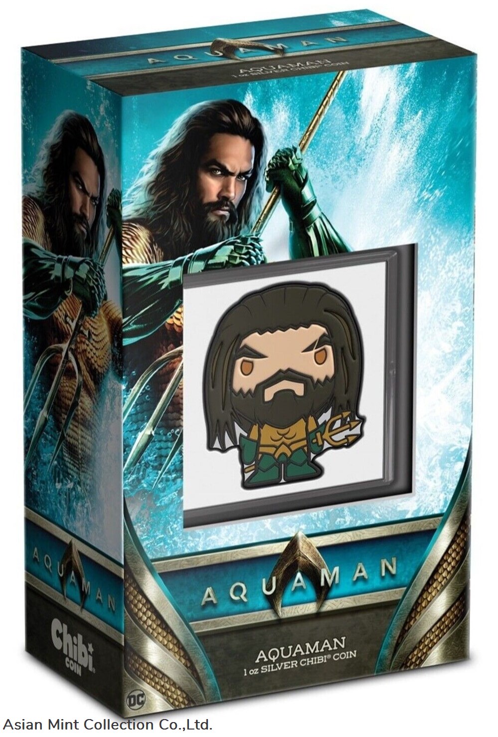 2023 Niue DC Comics Aquaman 1oz Silver Chibi Proof Coin 4 coins ingots bullion ingot 2023 niue dc comics aquaman 1oz silver chibi proof coin