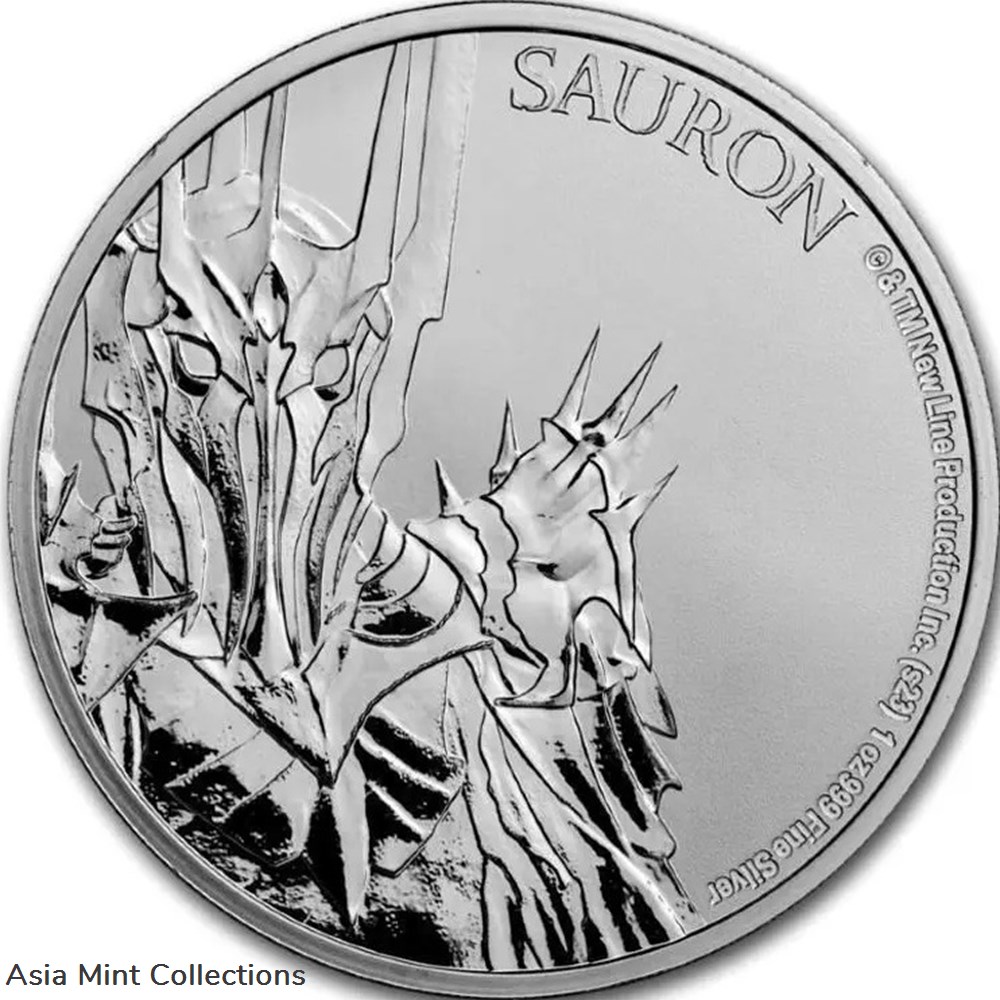 2023 1 Oz Silver $2 Niue Lord Of The Rings SAURON Coin. coins ingots bullion 2023 1 oz silver 2 niue lord of the rings sauron coin