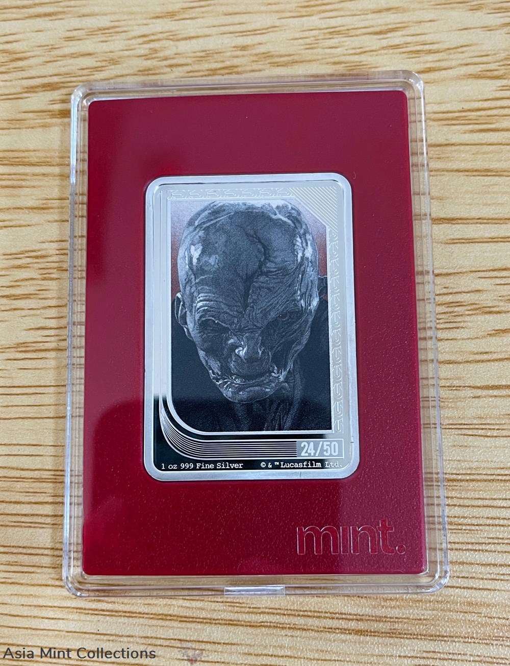 2023 - Snoke # 24 - Star Wars Mint Trading Coin - SCARCE Mintage - 24/50 figurines cinema 2023 snoke 24 star wars mint trading coin scarce mintage 24 50