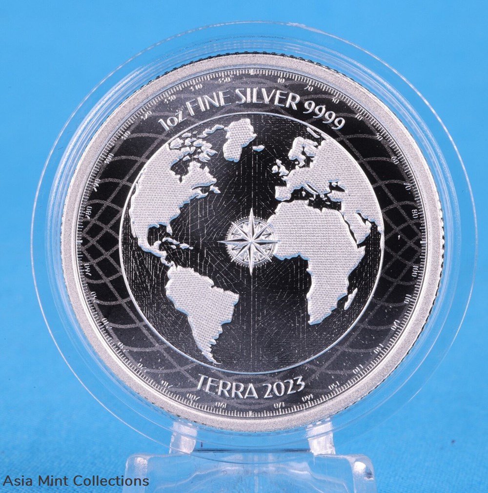 2023 - Terra 1oz Silver Coin 9999 Niue $2 *ST/BU* 2 coins ingots bullion 2023 terra 1oz silver coin 9999 niue 2 st bu
