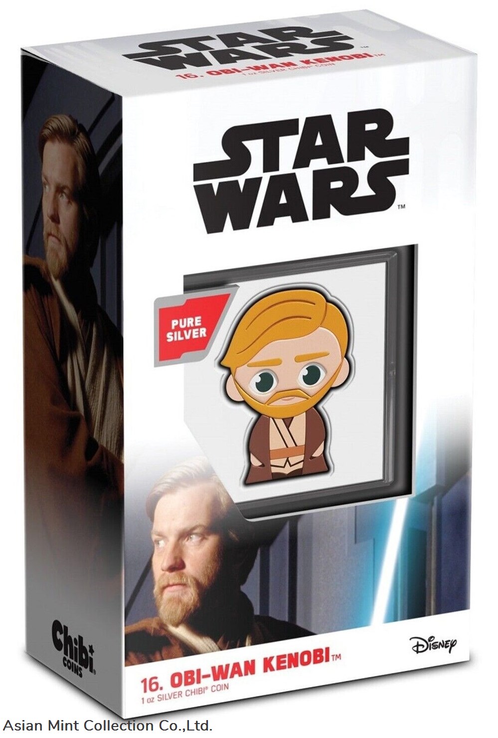 2022 Niue Star Wars - Young Obi-Wan Kenobi 1oz Silver Chibi