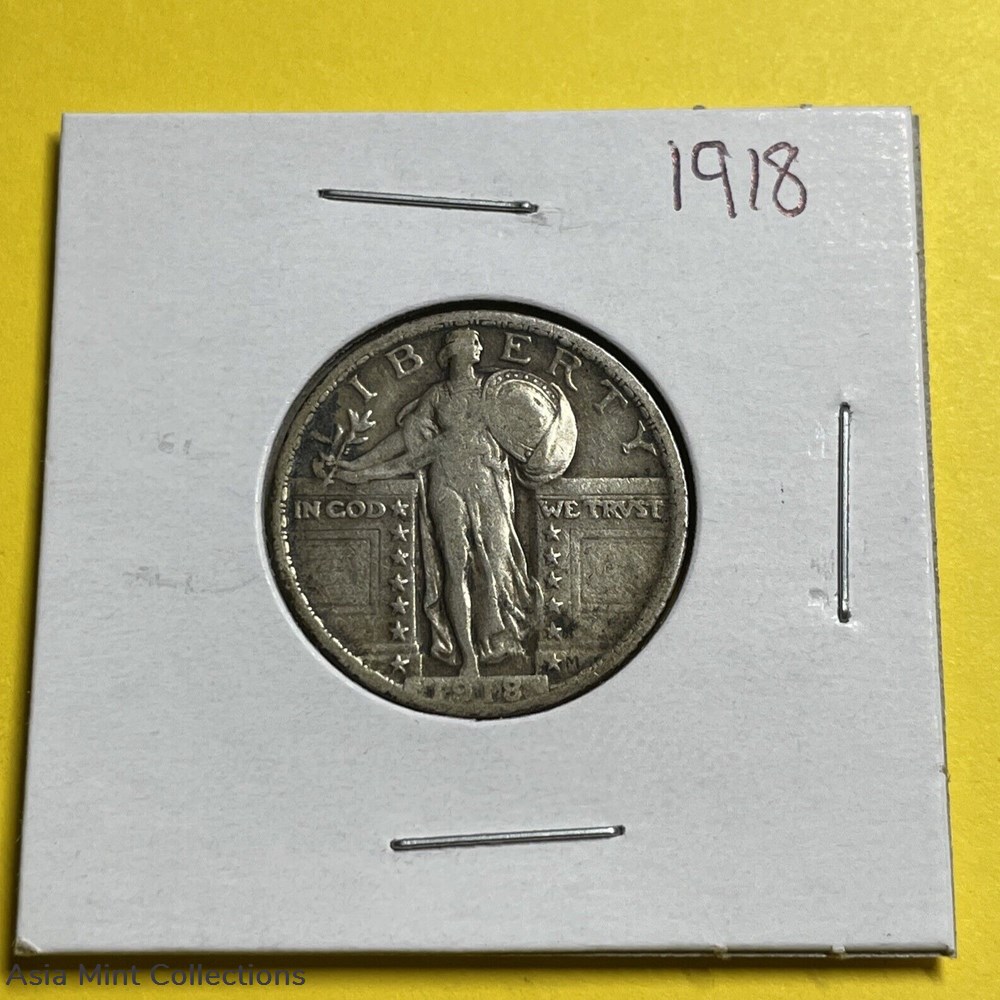 coins ingots bullion 1918 standing liberty quarter us silver coin low mintage beautiful details