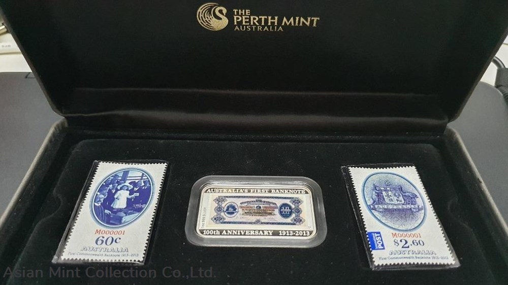 2013 "100th Anniversary of Australia's First Bank Note" 1oz Silver Proof Coin & Stamp Set 2 coins ingots bullion 2013 100th anniversary of australia s first bank note 1oz silver proof coin stamp set