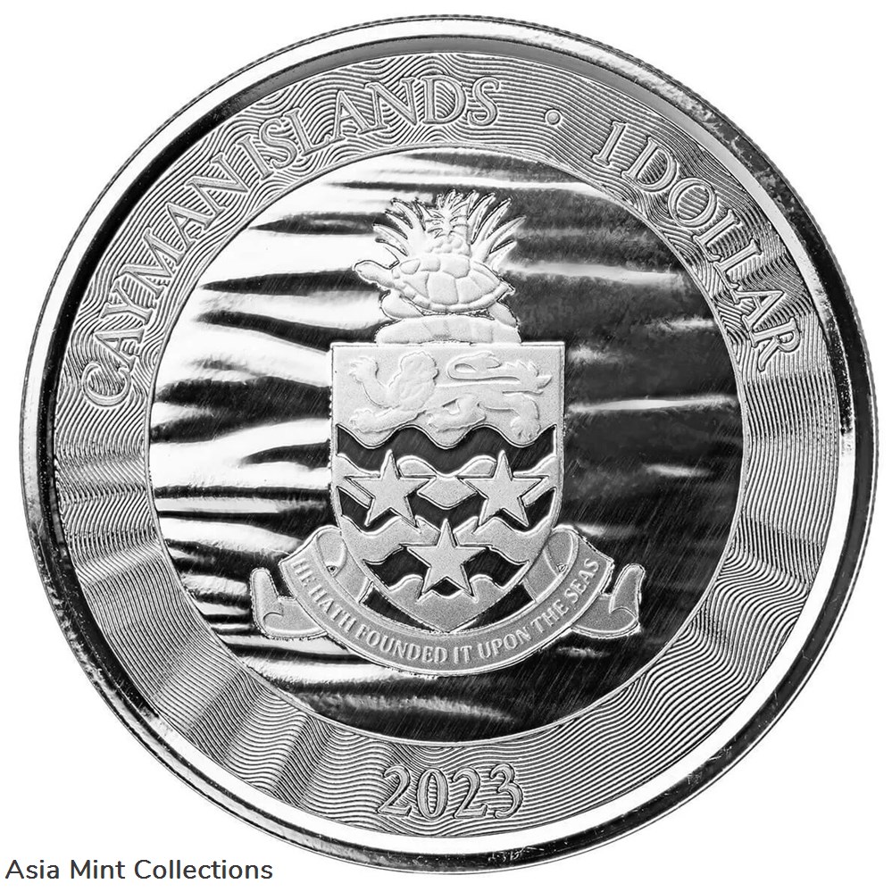 coins ingots bullion coin 2023 cayman islands 1 marlin 1 oz silver 999 proof like