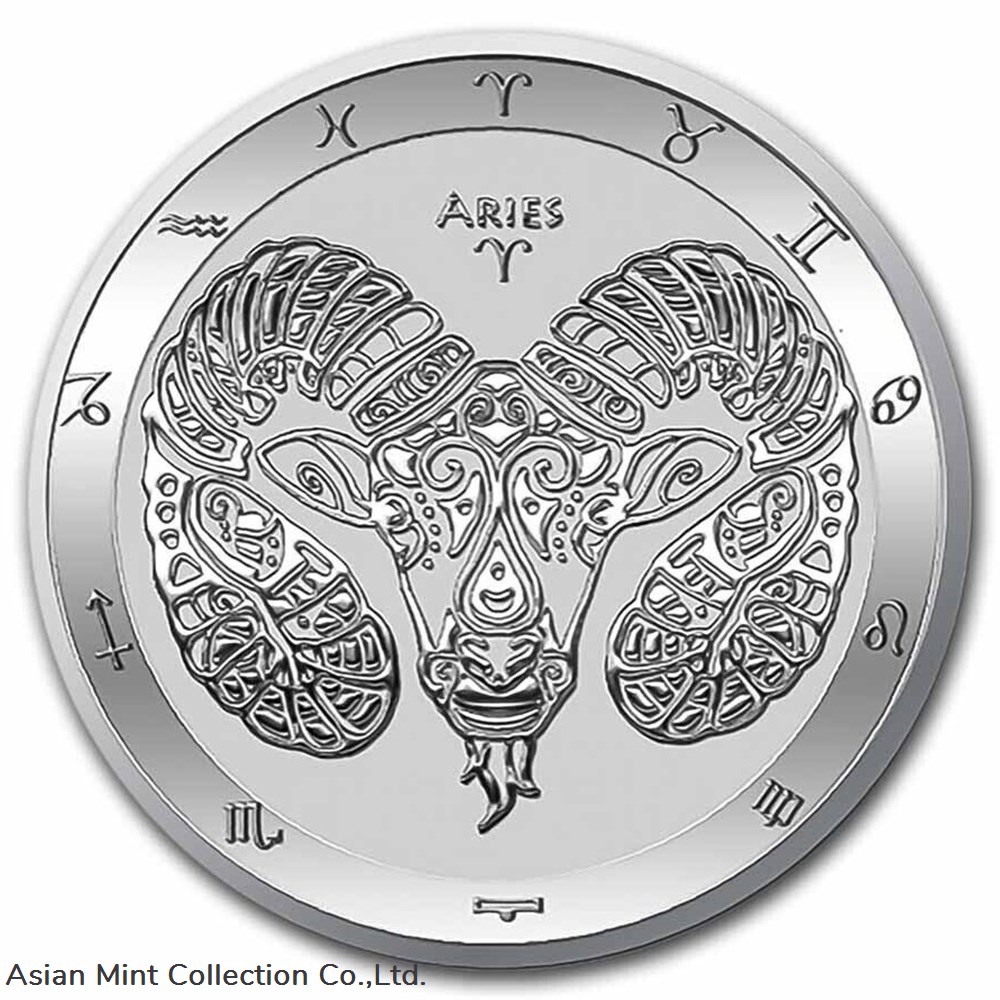 coins ingots bullion coin 2022 tokelau 1 oz 999 silver 5 zodiac series aries in capsule