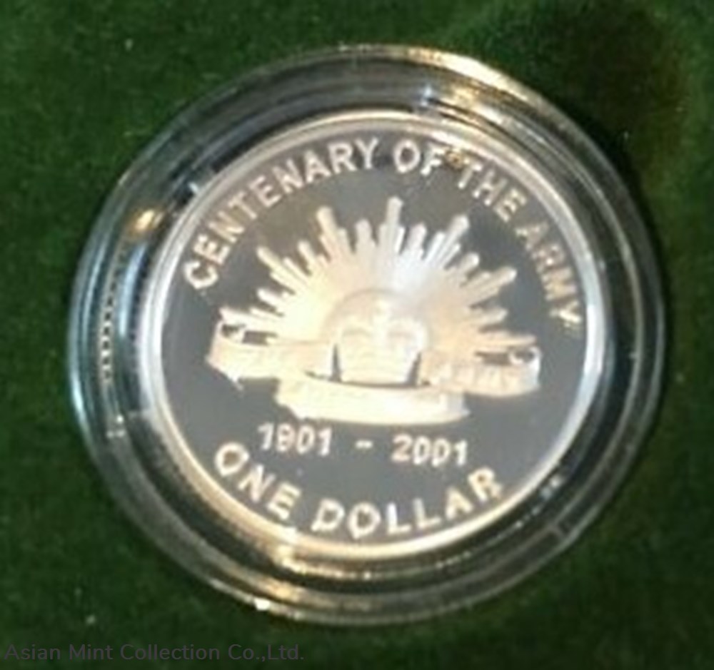 coins ingots bullion 2001 centenary of the australian army one dollar fine silver proof coin