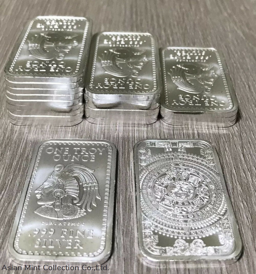 1 oz .999 Silver Bullion Bar Aztec Mayan Calendar Tribe 3 coins ingots ingot 1 oz 999 silver bullion bar aztec mayan calendar tribe
