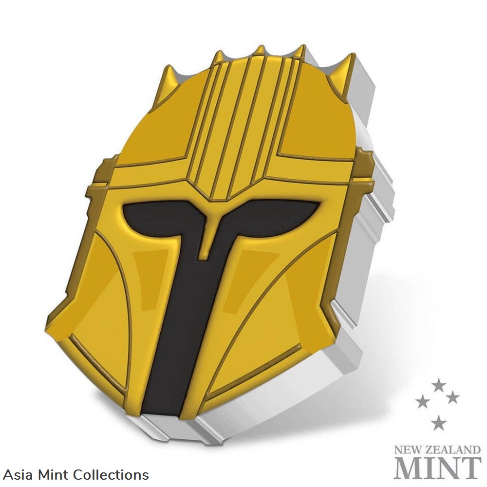 2023 Niue Star Wars Mandalorian Helmet Armorer 1oz Silver Colorized Proof Coin 2 coins ingots bullion 2023 niue star wars mandalorian helmet armorer 1oz silver colorized proof coin