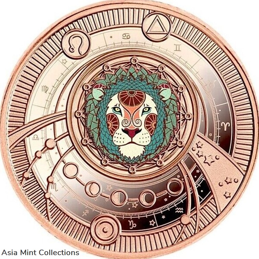 2021 - Leo Zodiac Signs Proof Silver Coin 500 Francs CFA Cameroon coins ingots bullion 2021 leo zodiac signs proof silver coin 500 francs cfa cameroon