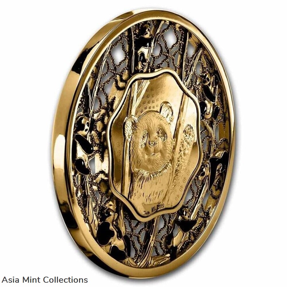 2022 Solomon Islands Filigree Panda 2 oz. Silver Gilded Coin 3 coins ingots bullion 2022 solomon islands filigree panda 2 oz silver gilded coin