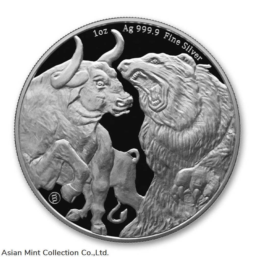 2022 1 oz $5 NZD Tokelau Silver Bull & Bear Coin BU coins ingots bullion 2022 1 oz 5 nzd tokelau silver bull bear coin bu