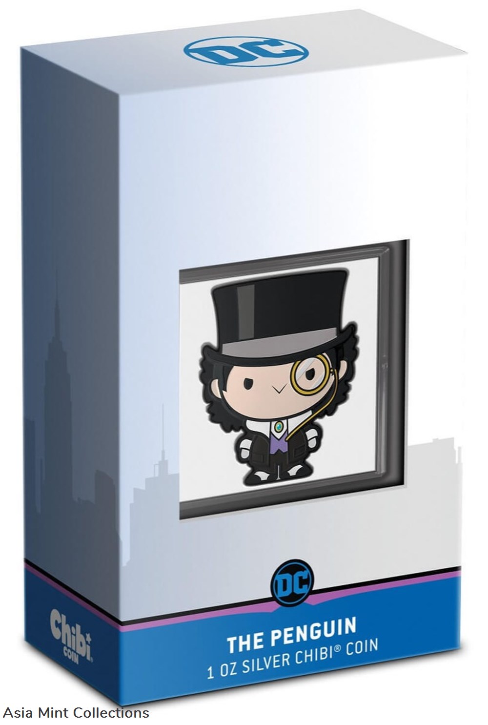 2023 Niue DC Batman The Penguin 1oz Silver Colorized Proof Chibi Coin 5 coins ingots bullion 2023 niue dc batman the penguin 1oz silver colorized proof chibi coin