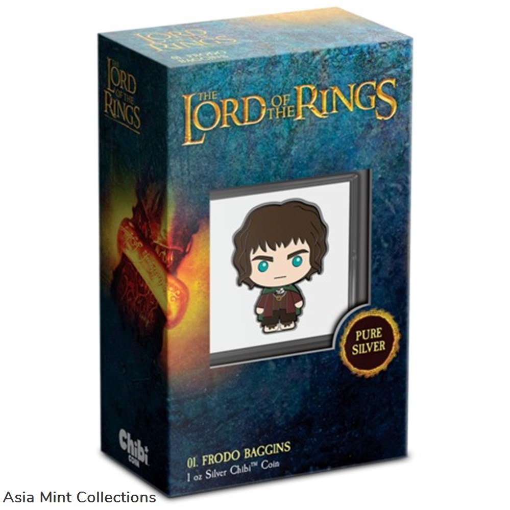 2021 Chibi™ THE LORD OF THE RINGS™ Series – Frodo Baggins 1oz Silver Coin 3 coins ingots bullion 2021 chibi the lord of the rings series frodo baggins 1oz silver coin