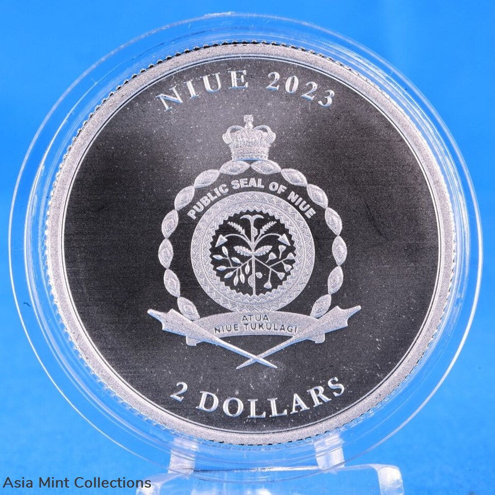 2023 - Vivat Humanitas 1 oz 9999 Silver Niue $2 Silver Coin *ST/BU* 5 coins ingots bullion 2023 vivat humanitas 1 oz 9999 silver niue 2 silver coin st bu