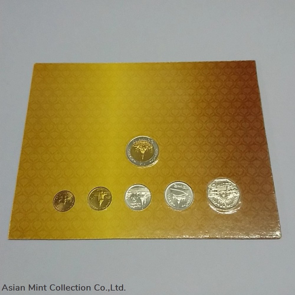 2007 circulating coin panel complete set thailand unused 6 coins packed in panel and box