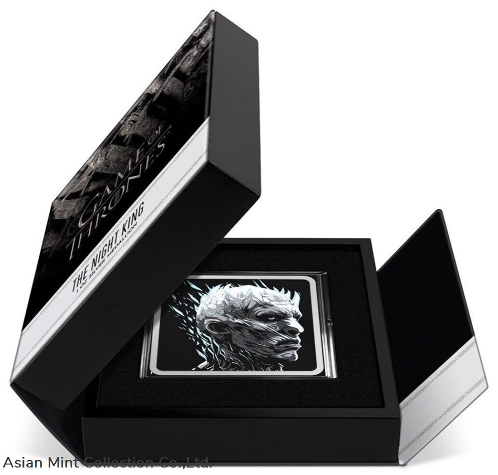 2022 Game of Thrones The Night King 1oz Silver Medallion 4 coins ingots bullion coin 2022 game of thrones the night king 1oz silver medallion