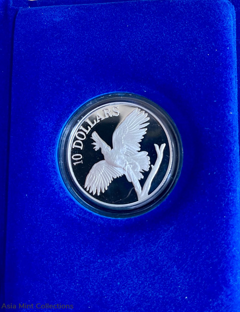 1990 SILVER PROOF $10 COIN - BIRDS OF AUSTRALIA - WHITE COCKATOO 2 coins ingots bullion 1990 silver proof 10 coin birds of australia white cockatoo