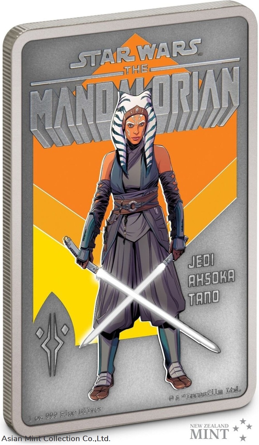 2022 Niue The Mandalorian Ahsoka Tano 1oz Silver Antique Poster Coin 2 coins ingots bullion ingot 2022 niue the mandalorian ahsoka tano 1oz silver antique poster coin