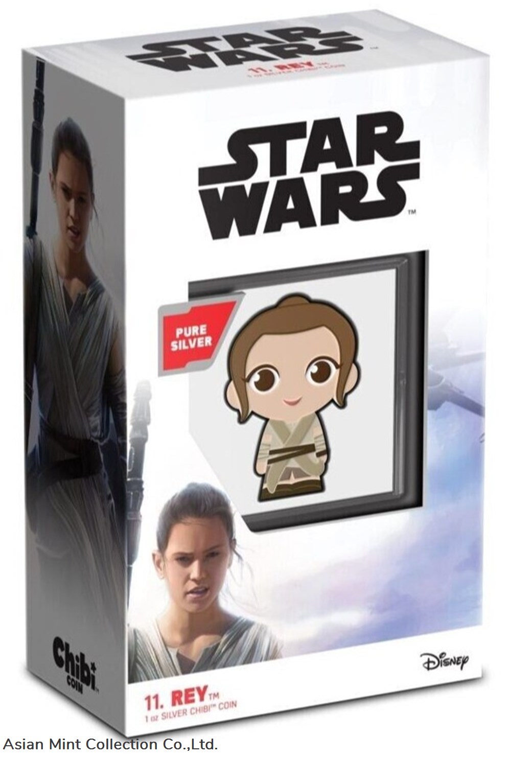 2021 - Niue Star Wars Rey 1 oz. Silver Chibi Coin 3 coins ingots bullion 2021 niue star wars rey 1 oz silver chibi coin