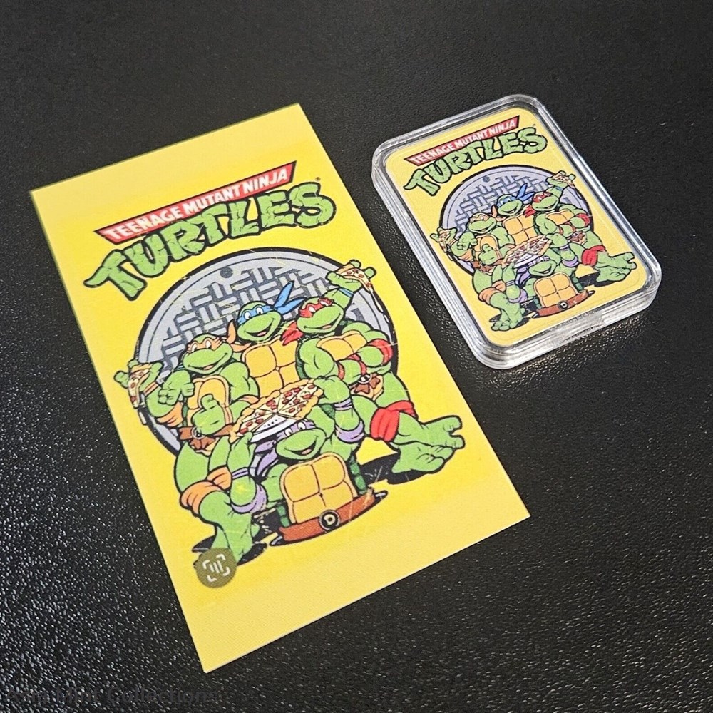 2023 - Teenage Mutant Ninja Turtles 1oz .999 Fine Silver Colorized Bar w/ COA coins world united states 2023 teenage mutant ninja turtles 1oz 999 fine silver colorized bar w coa
