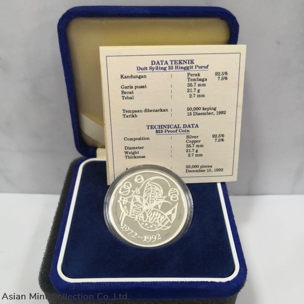 1992 20th Anniversary of WWF For Nature Malaysia RM25 Proof Coin Set No. 35839 3 coins world 1992 20th anniversary of wwf for nature malaysia rm25 proof coin set no 35839