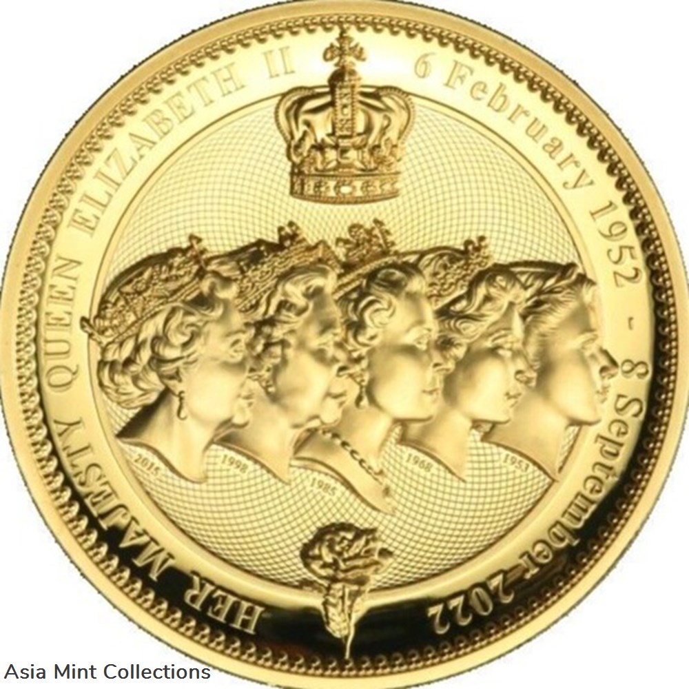 2022 NIUE Island $1 In memory of Her Majesty Queen Elizabeth Copper Proof Coin - 45 gram coins ingots bullion 2022 niue island 1 in memory of her majesty queen elizabeth copper proof coin 45 gram