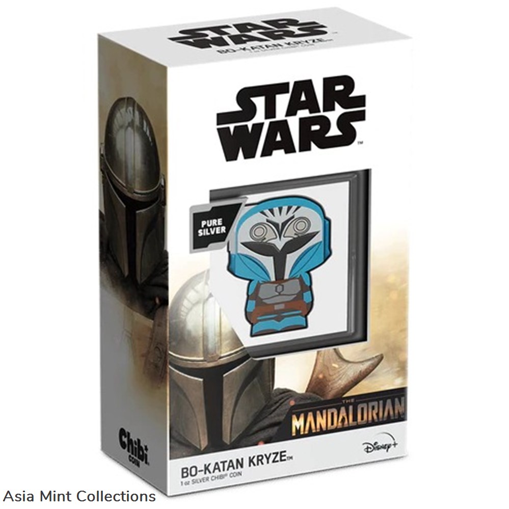 2023 Niue Star Wars Bo-Katan Kryze 1oz Silver Colored Proof Chibi Coin 3 coins ingots bullion 2023 niue star wars bo katan kryze 1oz silver colored proof chibi coin