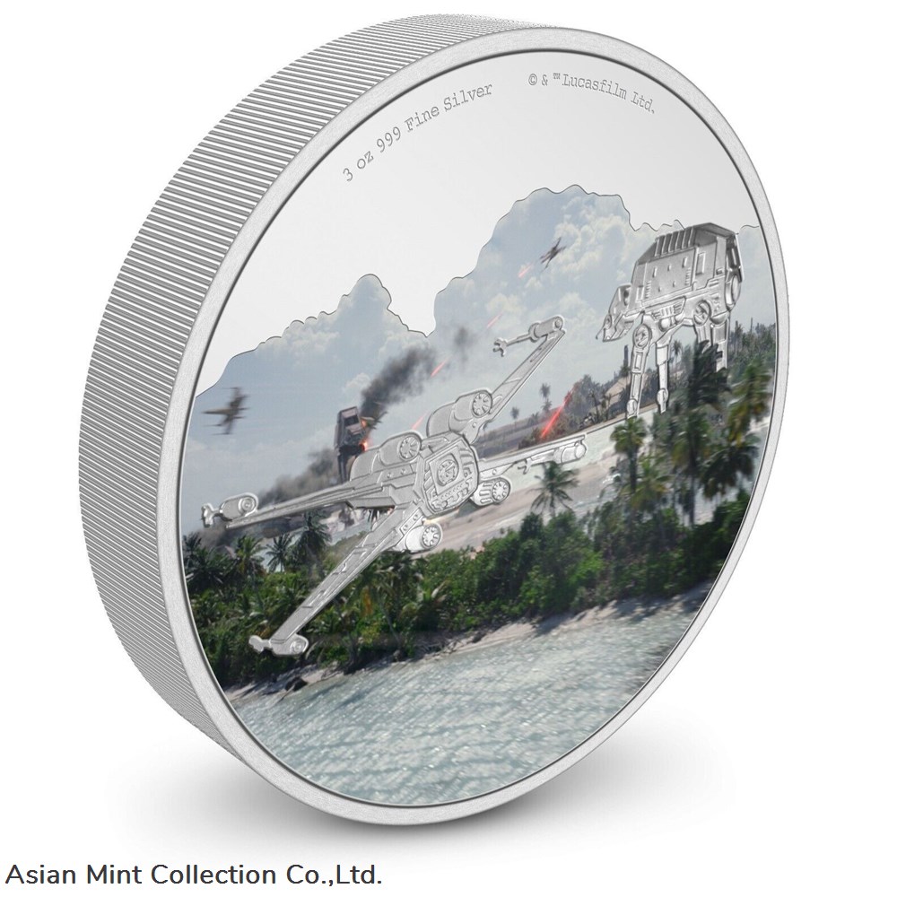 coins ingots bullion 2022 star wars battle scenes scarif 3 oz silver proof coin