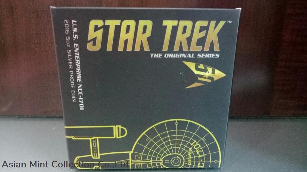 2016 Tuvalu 5 oz Silver Star Trek: Original U.S.S. Enterprise High Relief 5 coins ingots bullion coin 2016 tuvalu 5 oz silver star trek original u s s enterprise high relief