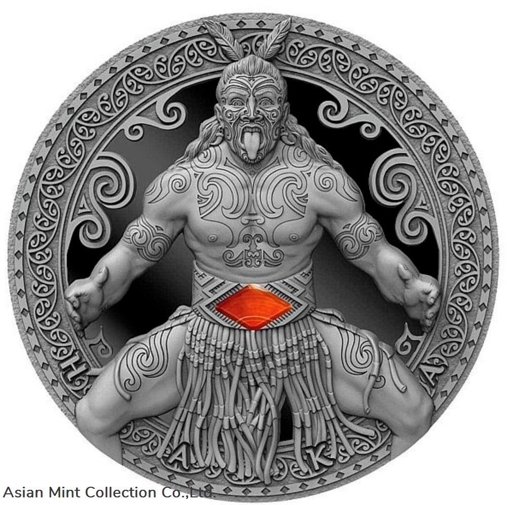 coins ingots bullion 2020 haka maori warrior 2 oz antique finish and black proof silver coin ogp