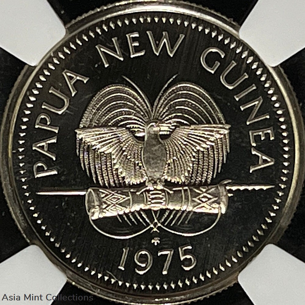 1975 - PAPUA NEW GUINEA. 5 Toea - NGC PF68 - Pig-Nosed Turtle 🐢 5 coins ingots bullion copper coin 1975 papua new guinea 5 toea ngc pf68 pig nosed turtle