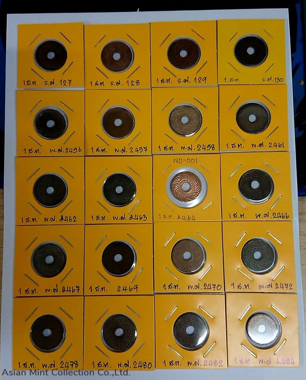 Copper coin 1 Satang, Complete set 20 coins copper coin 1 satang complete set 20 coins