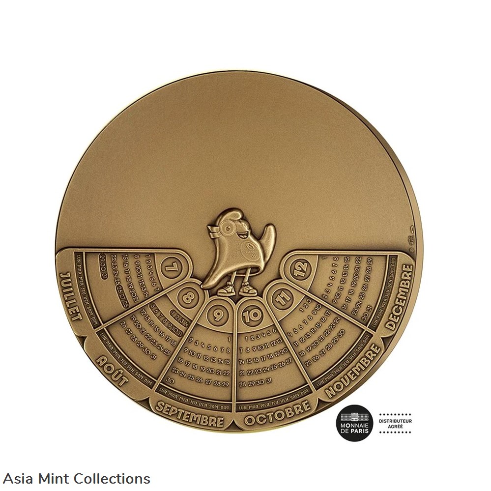 2024 - Jeux Olympiques De Paris Presse-Paris Calendrier Mascotte CR428106JWL 2 coins ingots bullion 2024 jeux olympiques de paris presse paris calendrier mascotte cr428106jwl