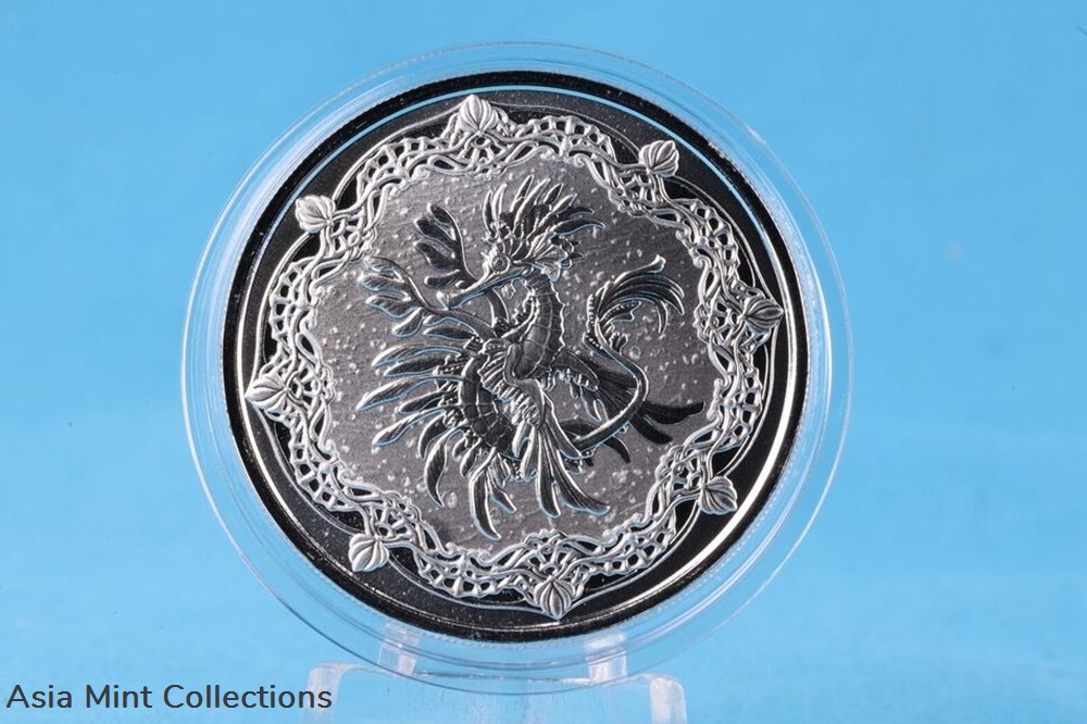 2022 - Sea Dragon 1 Oz 999 Silver Samoa 2 Tala Proof Like 4 coins ingots bullion coin 2022 sea dragon 1 oz 999 silver samoa 2 tala proof like