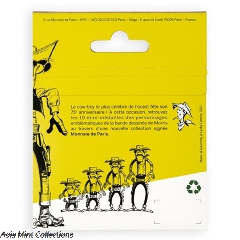 2021 - Monnaie De Paris Memory token Lucky Luke - Billy The Kid 4 coins ingots bullion copper coin 2021 monnaie de paris memory token lucky luke billy the kid