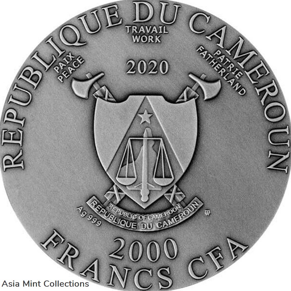 2020 - Laocoon Group Masterpieces of Sculptural Art 2 oz Silver Coin CFA Cameroon 2 coins ingots bullion 2020 laocoon group masterpieces of sculptural art 2 oz silver coin cfa cameroon
