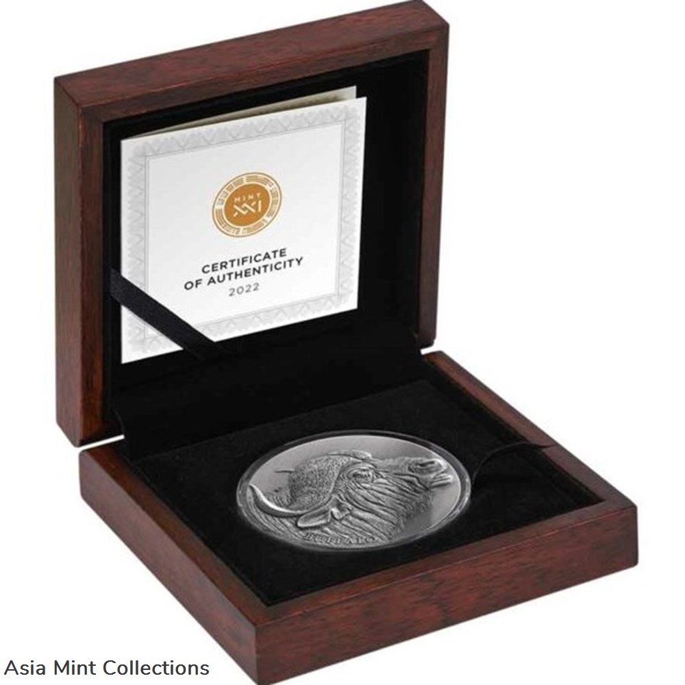 2022 - Buffalo Expressions of Wildlife 2 oz Antique finish Silver Coin Cameroon 4 coins ingots bullion 2022 buffalo expressions of wildlife 2 oz antique finish silver coin cameroon