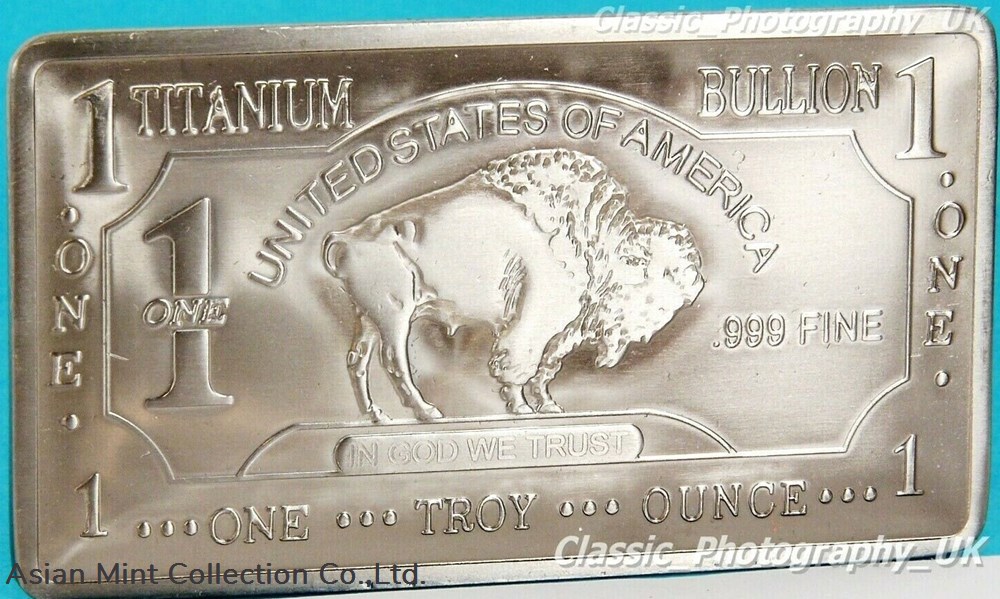 PURE TITANIUM Buffalo Bar 1Oz .999 Fine Titanium BULLION Investment Bar 1 Ounce coins ingots pure titanium buffalo bar 1oz 999 fine titanium bullion investment bar 1 ounce