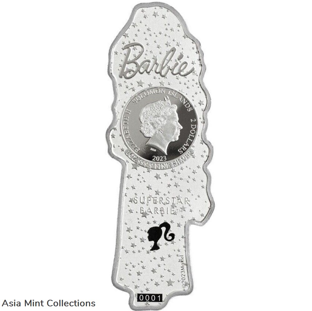 2023 Superstar Barbie™ 1oz Pure Silver Coin 2 coins ingots bullion 2023 superstar barbie 1oz pure silver coin