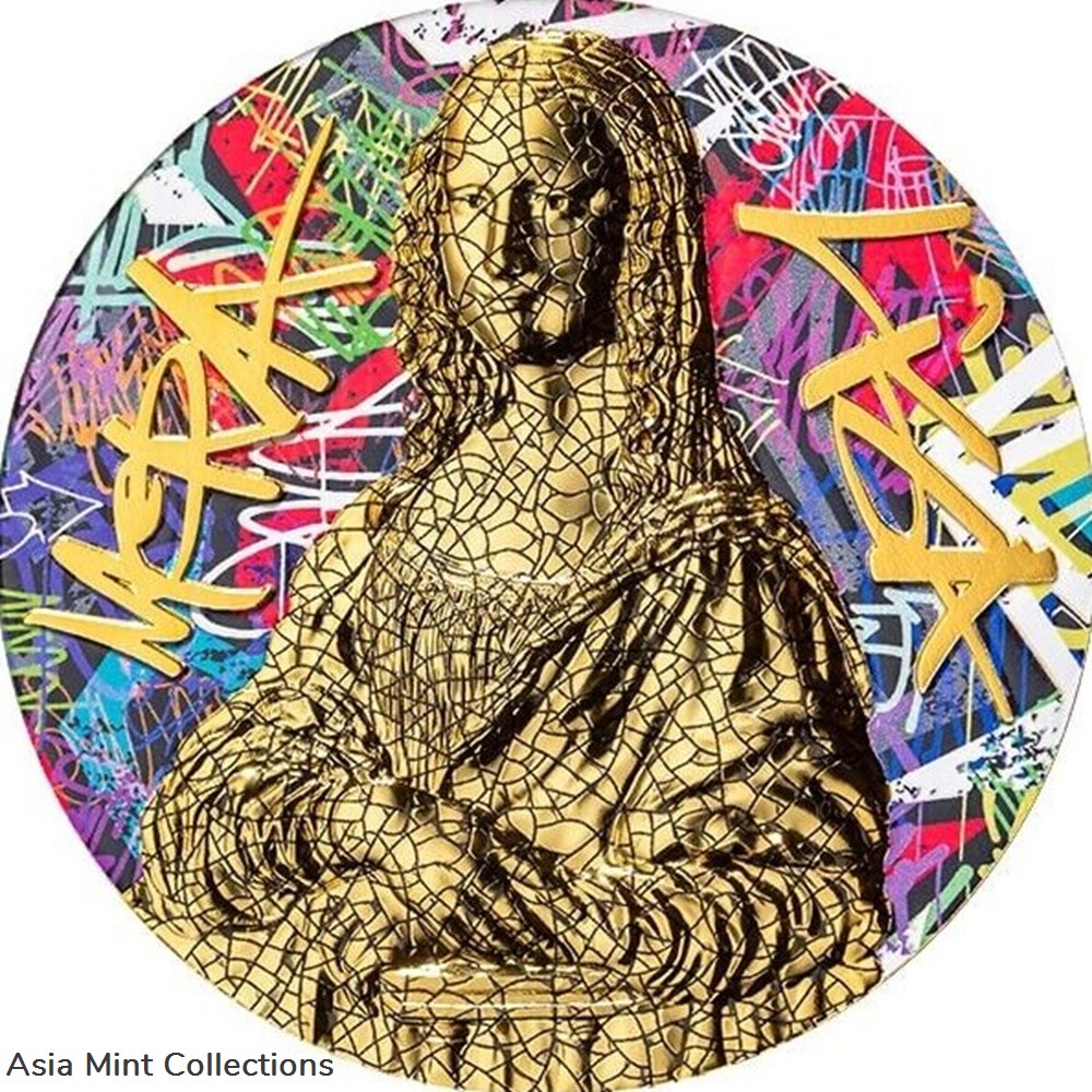 2023 - Pop Art Mona Lisa 2 oz Proof Silver Coin 5$ Niue 4 coins ingots bullion 2023 pop art mona lisa 2 oz proof silver coin 5 niue