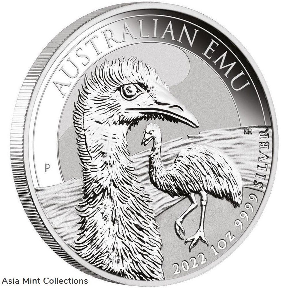 2022 - 1 oz Silver Australia EMU Silver Coin 1 oz Silver 9999 *St/Bu* 3 coins ingots bullion 2022 1 oz silver australia emu silver coin 1 oz silver 9999 st bu