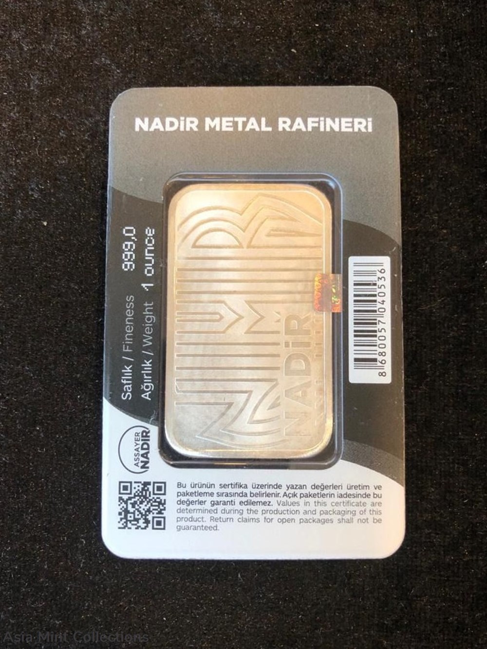 coins ingots bullion coin 2022 1 oz 999 silver bar sealed in assay nadir individual serial number