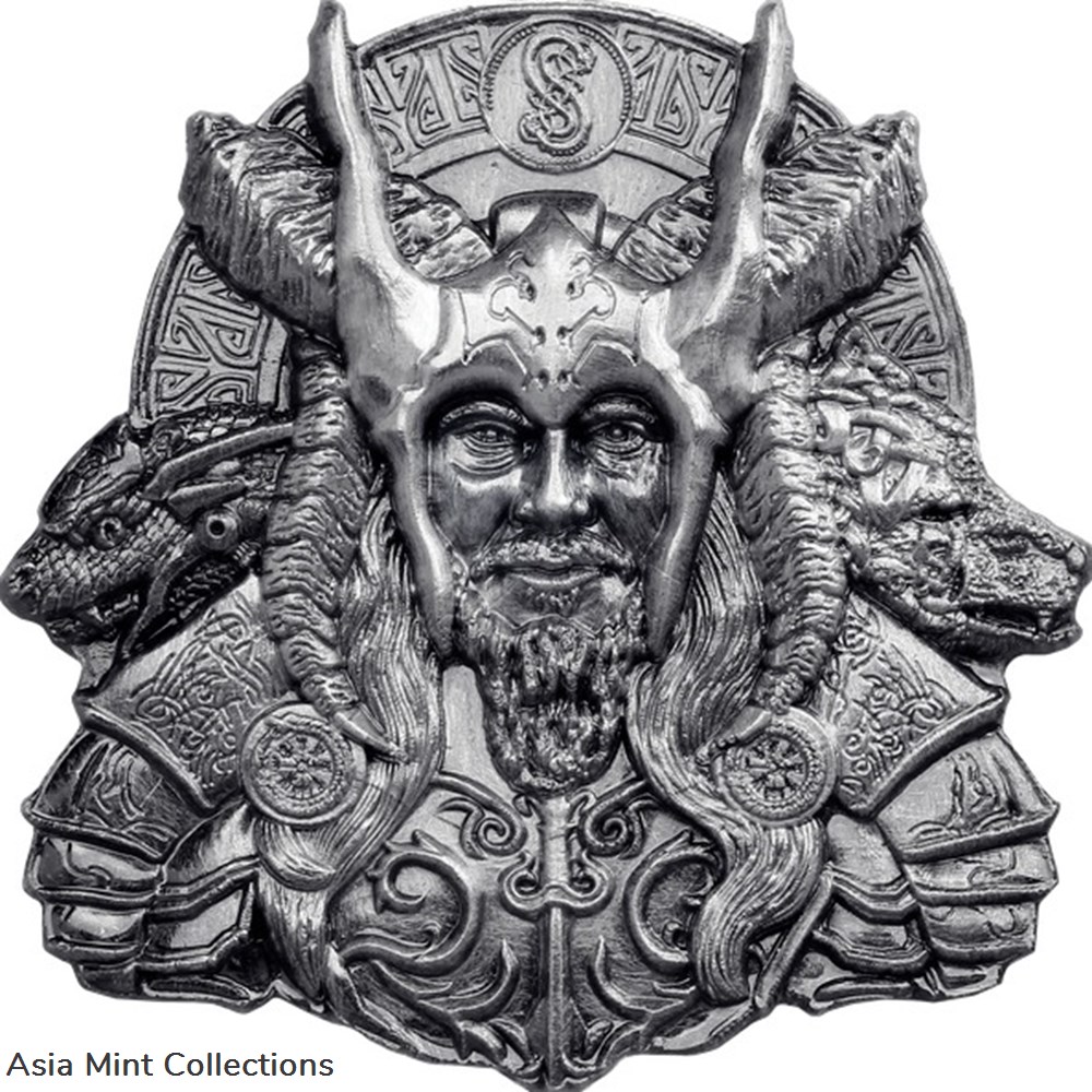 coins 2023 ghana norse gods loki silver plated 34 3g cn coin 2 500 mintage