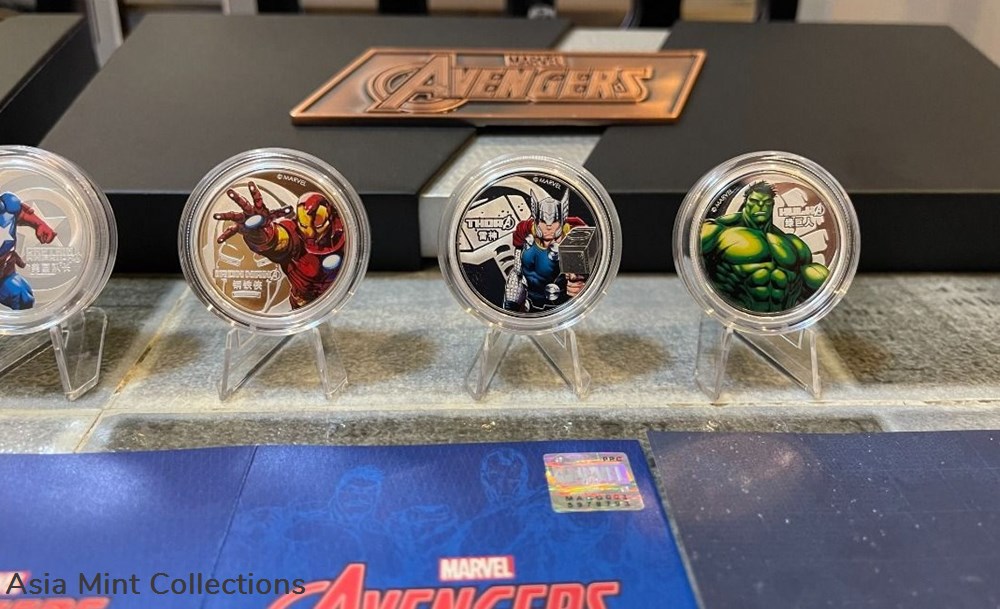 2016 Tuvalu-Perth Mint Minted $0.5 Marvel Super Heroes Colorized Silver Proof 4+1-Coin Set 3 coins ingots bullion 2016 tuvalu perth mint minted 0 5 marvel super heroes colorized silver proof 4 1 coin set