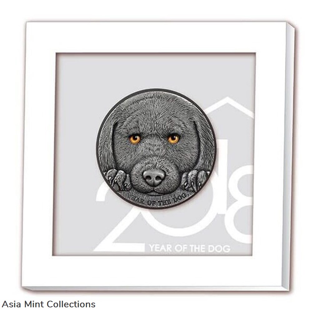 2018 - Year of the Dog 3 oz Antique finish Silver Coin 3000 Francs CFA Cameroon 3 coins ingots bullion 2018 year of the dog 3 oz antique finish silver coin 3000 francs cfa cameroon