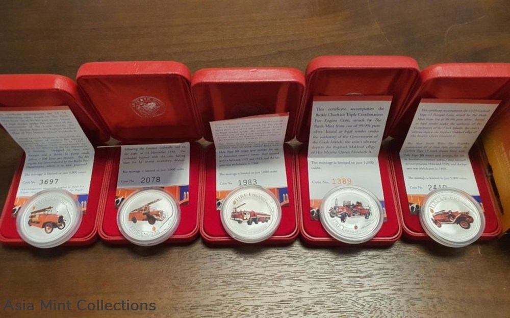 2006 Fire Engines of the World $1 Fine Silver 1 oz Coin x 5 coin sets coins ingots bullion 2006 fire engines of the world 1 fine silver 1 oz coin x 5 coin sets